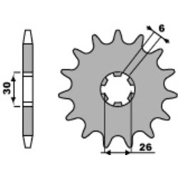 Kit chaîne EK/PBR 530 SRX2 - 17/33-104 - Couronne acier standard