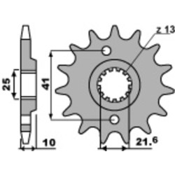 Kit chaîne EK/PBR 520 SRX2 - 15/47-112 - Couronne acier standard