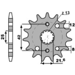 Kit chaîne EK/PBR 530 SRX2 - 15/48-114 - Couronne acier standard