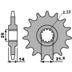 Kit chaîne EK/PBR 525 SRX2 - 15/39-106 - Couronne acier standard