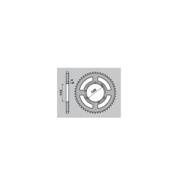 Kit chaîne EK/PBR 428 SR - 13/60-134 - Couronne acier standard