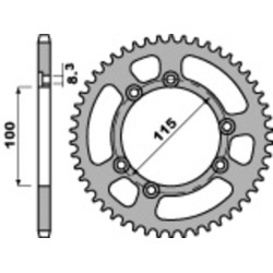 Kit chaîne EK/PBR 420SR 11/51 - couronne ultra-light