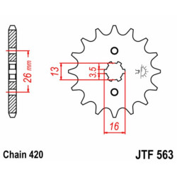 Kit chaîne EK/JT 420SH 11/37 - couronne standard