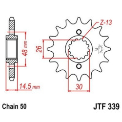 Kit chaîne EK/JT 530SRX2 16/45 - couronne standard