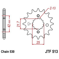 Kit chaîne EK/JT 530SRX2 15/45 - couronne standard