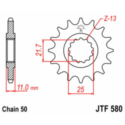 Kit chaîne EK/JT 530SRX2 15/47 - couronne standard