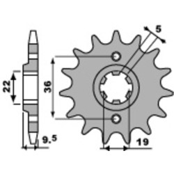Kit chaîne EK/PBR 520M3 14/51 - couronne ultra-light