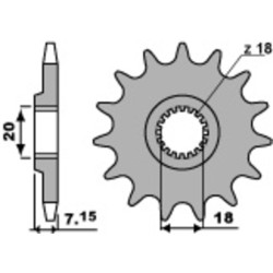 Kit chaîne EK/PBR 520 M3 - 12/51-114 - Couronne acier standard