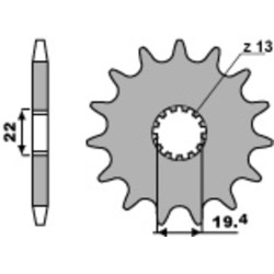 Kit chaîne EK/PBR 525 SRX2 - 14/48-114 - Couronne acier standard