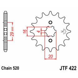 Kit chaîne EK/JT 520MRD7 12/50 - couronne ultra-light