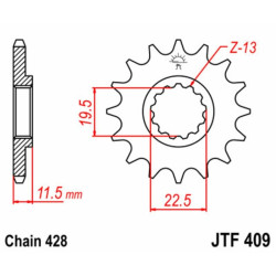 Kit chaîne EK/JT 428ZVX 16/53