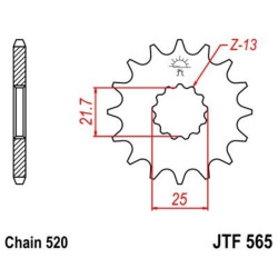 Kit chaîne EK/JT 520SRX2 15/46 - couronne standard