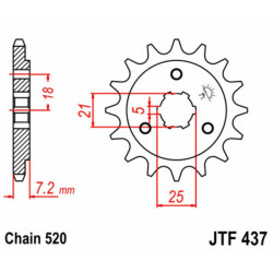Kit chaîne EK/JT 520SRX2 16/42