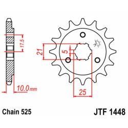Kit chaîne EK/JT 525SRX2 15/41 - Suzuki DR 650 SE 1992-2014
