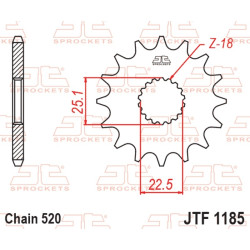 Kit chaîne EK/JT 520SRX2 17/41 - couronne standard