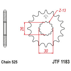 Kit chaîne EK/JT 525SRX2 18/43 - couronne standard