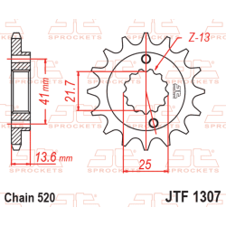 Kit chaîne EK/JT 520SRX2 14/48 - couronne standard