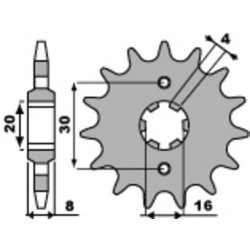 Kit chaîne EK/PBR 520MRD7 12/50 - couronne ultra-light anodisé dur