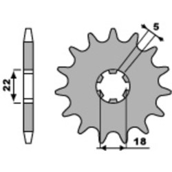 Kit chaîne EK/PBR 520MRD7 13/50 - couronne ultra-light