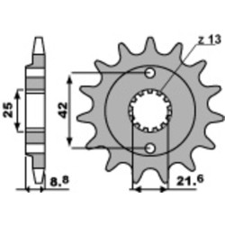 Kit chaîne EK/PBR 520 ZVX3 - 17/46-110 - Couronne acier standard