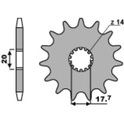 Kit chaîne EK/PBR 520SRX2 13/48 - couronne ultra-light
