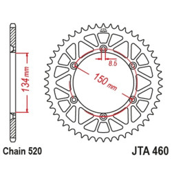 Kit chaîne EK/JT 520MRD7 14/50 - couronne ultra-light