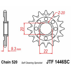 Kit chaîne EK/JT 520M3 13/50 - couronne ultra-light