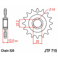 Kit chaîne EK/JT 520MRD7 13/48 - couronne ultra-light