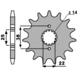 Kit chaîne EK/PBR 530 SRX2 - 15/46-104 - Couronne acier standard