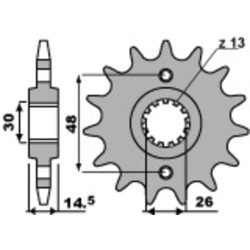 Kit chaîne EK/PBR 530 SRX2 - 16/43-108 - Couronne acier standard