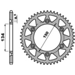 Kit chaîne EK/PBR 520 SRX2 - 14/49-110 - Couronne acier standard