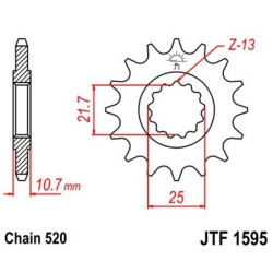 Kit chaîne EK/JT 520SRX2 16/46 - couronne standard