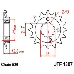 Kit chaîne EK/JT 520ZVX3 15/40 - couronne standard