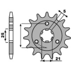 Kit chaîne EK/PBR 530 ZVX3 - 16/43-108 - Couronne acier standard