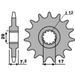 Kit chaîne EK/PBR 420SR 11/51 - couronne ultra-light