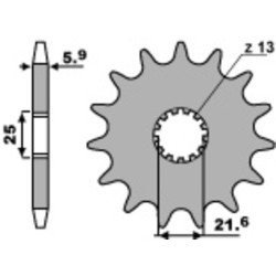 Kit chaîne EK/PBR 520 SRX2 - 16/42-100 - Couronne acier standard