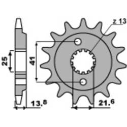 Kit chaîne EK/PBR 525 SRX2 - 15/47-118 - Couronne acier standard