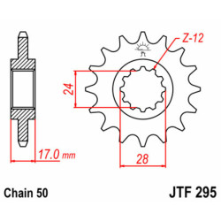 Kit chaîne EK/JT 530 SRX2 - 15/43-110 - Couronne acier standard