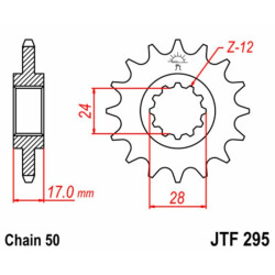 Kit chaîne EK/JT 530 SRX2 - 15/43-108 - Couronne acier standard