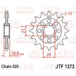 Kit chaîne EK/JT 520 MVXZ2 - 16/43-114 - Couronne acier standard