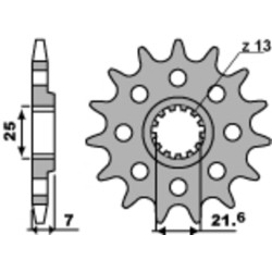 Kit chaîne EK/PBR 520ZVX3 15/48-120 - couronne standard