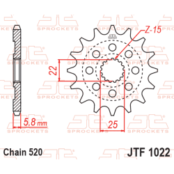 Kit chaîneEK/PBR 520SRX2 15/45-118 - couronne renforcée