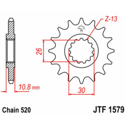Kit chaîneEK/PBR 520SRX2 15/46-122 - couronne standard