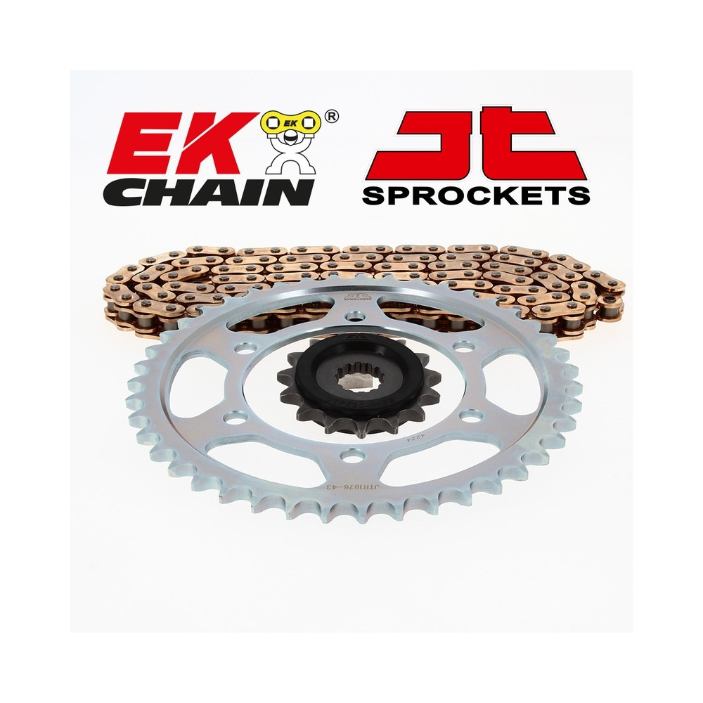 Kit chaîne EK/JT 520SRX2 14/47-116 - Couronne acier renforcé