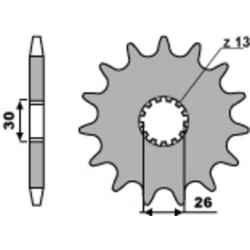 Kit chaîne EK/PBR 525SRX2 18/43-106 - Couronne alu renforcé